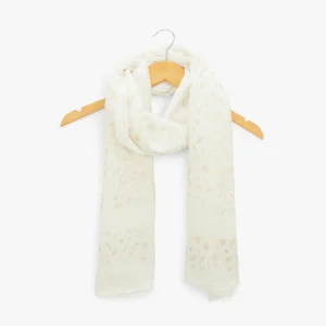 Lenço retangular branco Nocario
